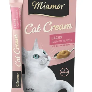 Sparpaket 2 x 6 x 15 g Miamor Lachs-Cream Multipack Katzen Snack Schnäppchen